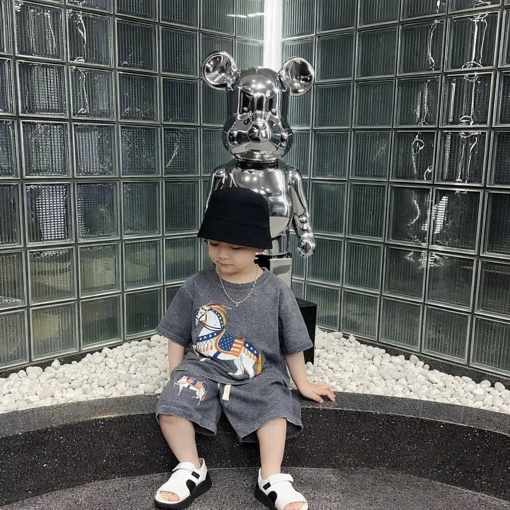BỘ CỘC TAY IN LOANG NGỰA CHO BÉ TRAI