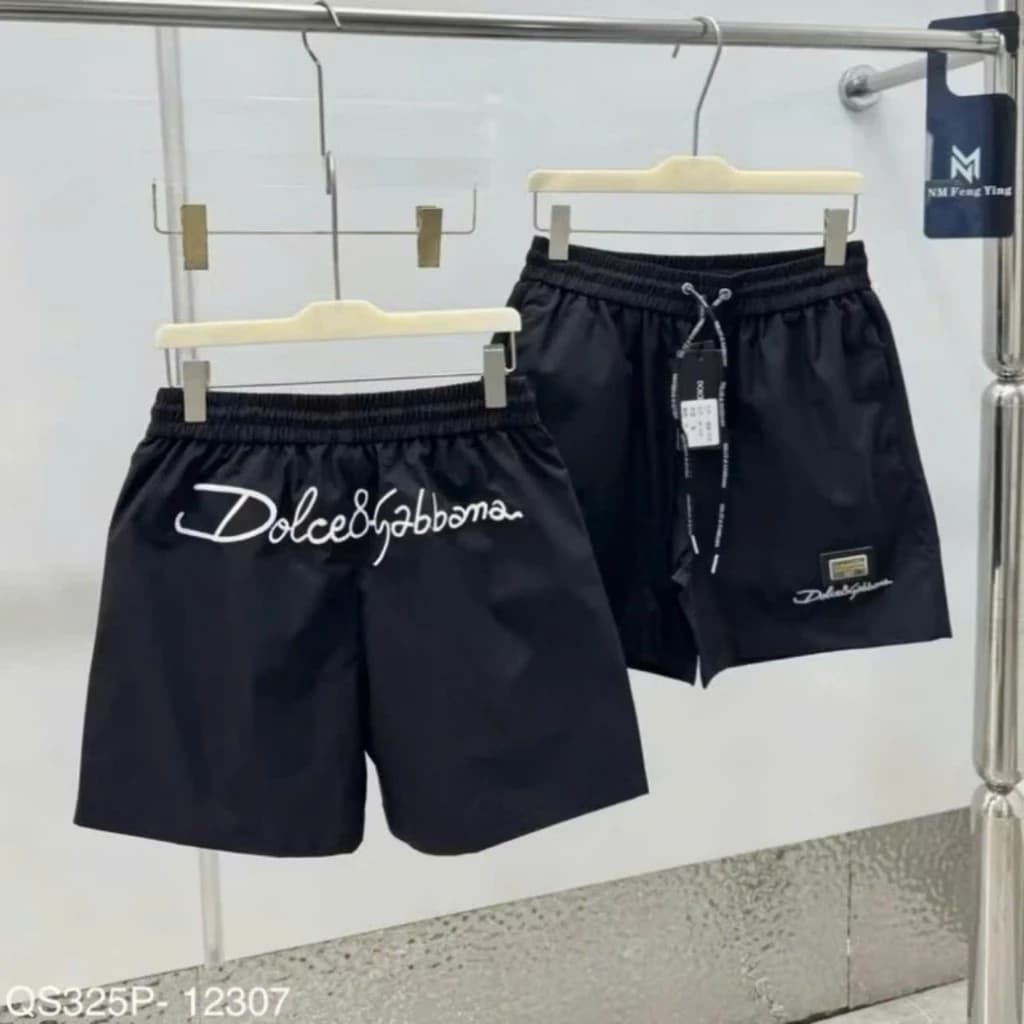 Quần short gió nam chất liệu gió dù thêu logo kim loại đùi phối chữ kí Đôn trend_store