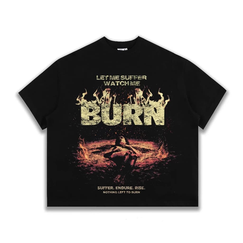 SLICK - Áo Thun Form Big Boxy "BURN" Cotton 100% - Local Brand THE SLICK WAY UNISEX