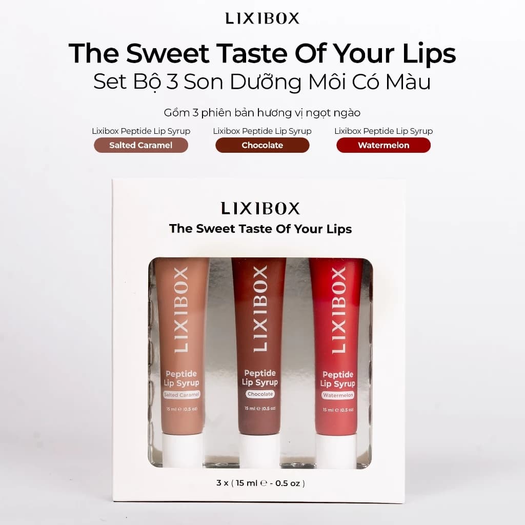 Bộ 3 Son Dưỡng Có Màu Lixibox The Sweet Taste Of Your Lip 3x15g