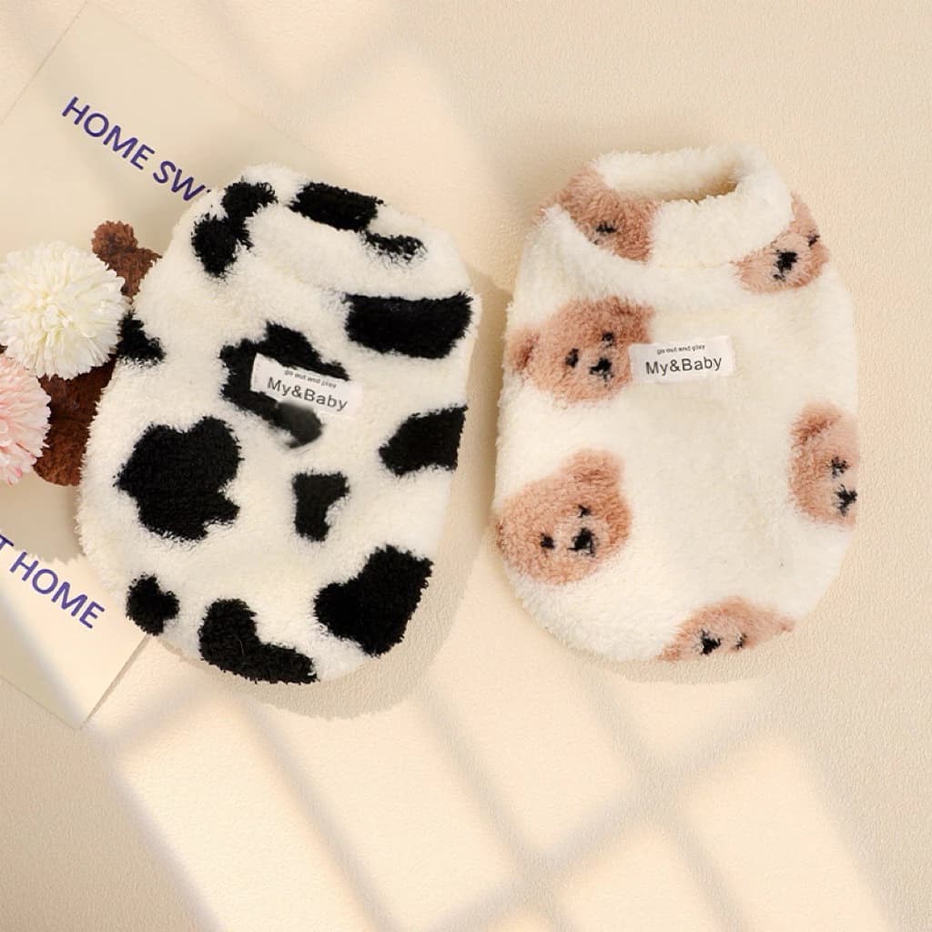Áo Lông Giữ Ấm Cho Chó Mèo Quần Áo Mùa Đông Lông Cừu Ấm Áp Cho Thú Cưng Hiha Pets