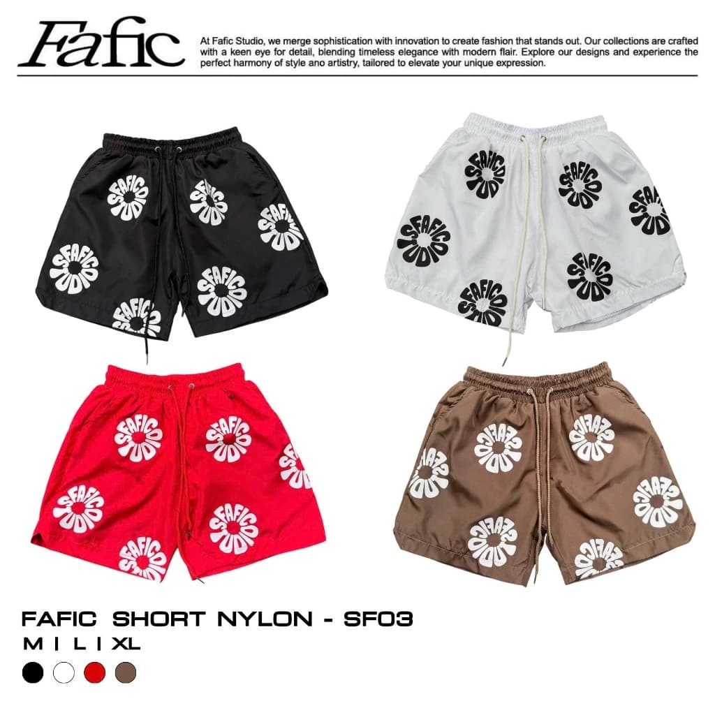Quần Short Dù BÔNG Dáng trên gối Tôn Dáng, Phong Cách Đi Biển Hot Trend , quần ngắn , quần đùi dù FAFIC STUDIO - SF03