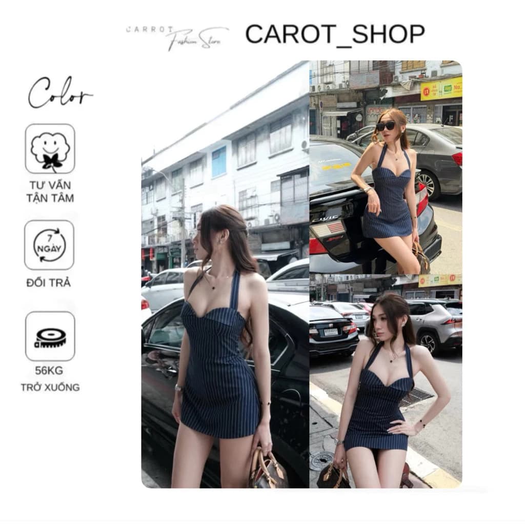VN88 ( 𝐁𝐈𝐆𝐒𝐈𝐙𝐄 𝐒 => 𝐗𝐋 + 𝐊𝐄̀𝐌 𝐐𝐔𝐀̂̀𝐍 ) Váy nữ “ 𝐘𝐄̂́𝐌 𝐒𝐎̣𝐂 𝐗𝐀𝐍𝐇 “  tiểu thư cổ vuông dáng ôm body by CarrotShop