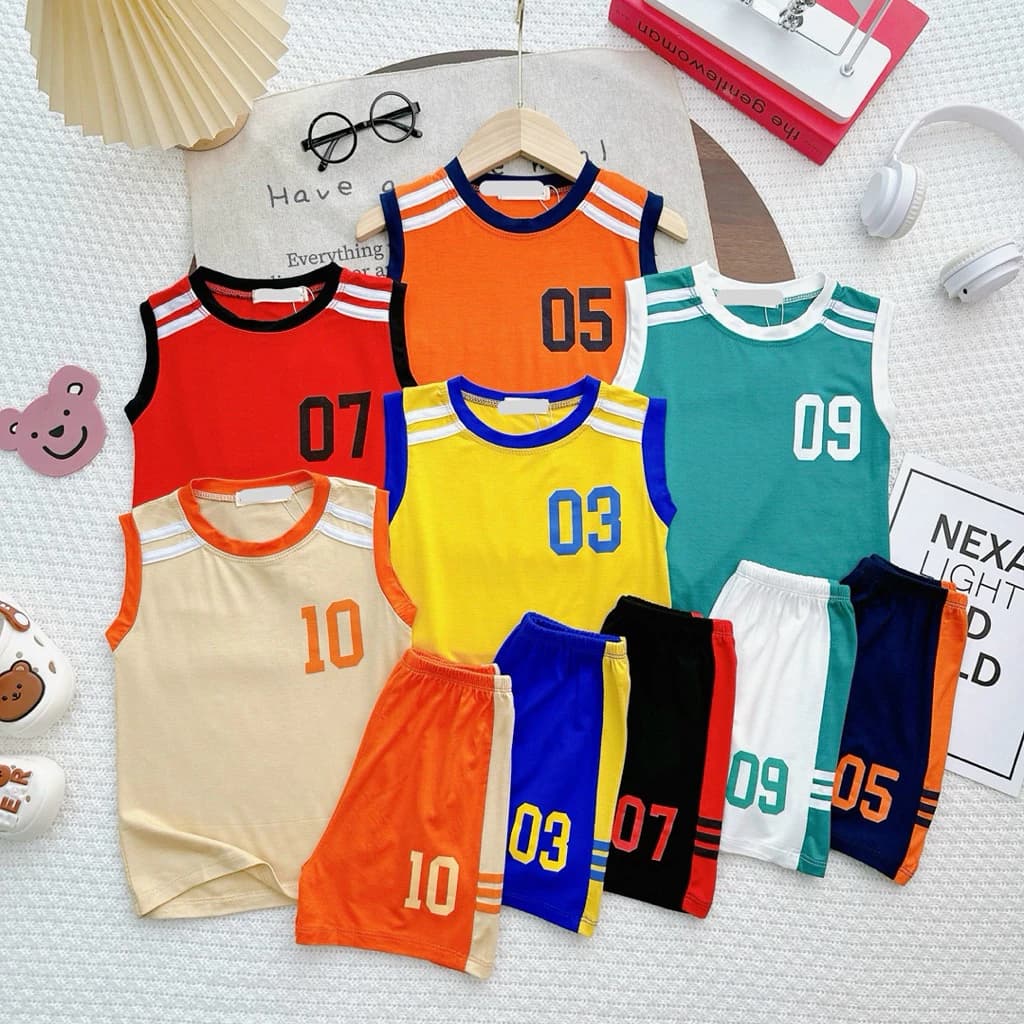 BL09 (9-30kg) BỘ BA LỖ THỂ THAO CHO BÉ TRAI BÉ GÁI