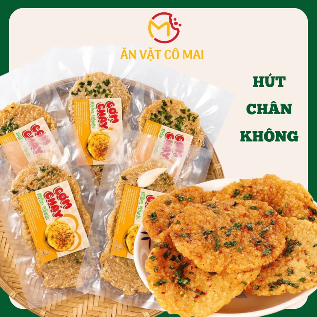 Cơm Cháy Mắm Hành - 5 TÚI (Hút Chân Không) - DỄ VỠ KHÁCH CÂN NHẮC KHI MUA