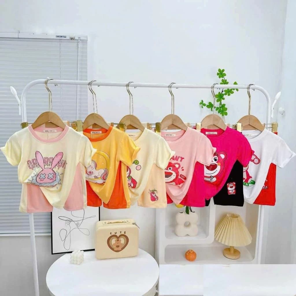 [9-25kg] Cực Phẩm Bộ Đồ Lửng Thun Lạnh Cho Bé Siêu Dễ Thương Hình In Pet Không Bong Tróc Hình Dành cho Bé 9-25kg