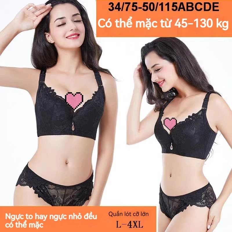 Áo Lót Có Gọng Nâng Ngực Khép Sát - Size Lớn Đến E Cup - ThiếtKế Lưng Thấp Thoải Mái & Chống Tràn