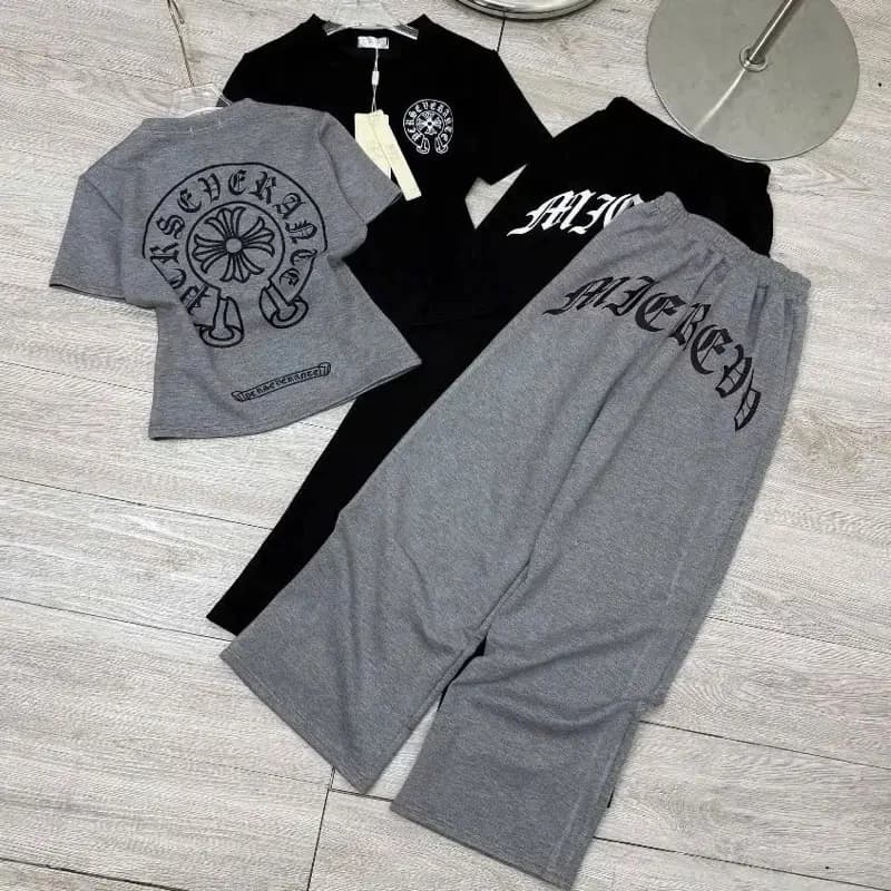 Set Đồ Bộ Nữ Form Ôm Tôn Dáng, Áo Thun Co Giãn + Quần Dài Ống Rộng Mặc Đi Chơi