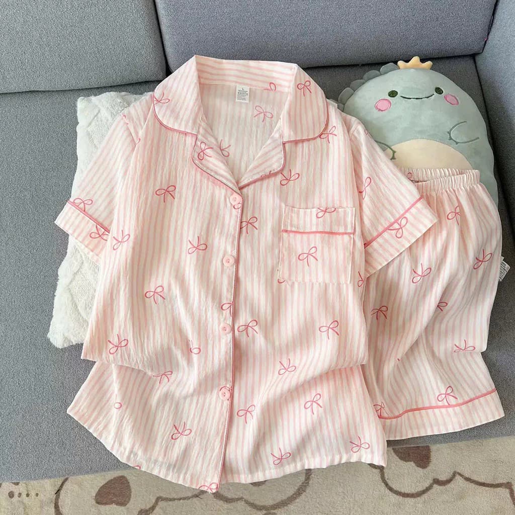 [Sẵn] Bộ ngủ pyjama cộc tay đũi cotton loại đẹp, đồ ngủ nữ cộc tay nhiều hoạ tiết dễ thương cho cô gái ngọt ngào