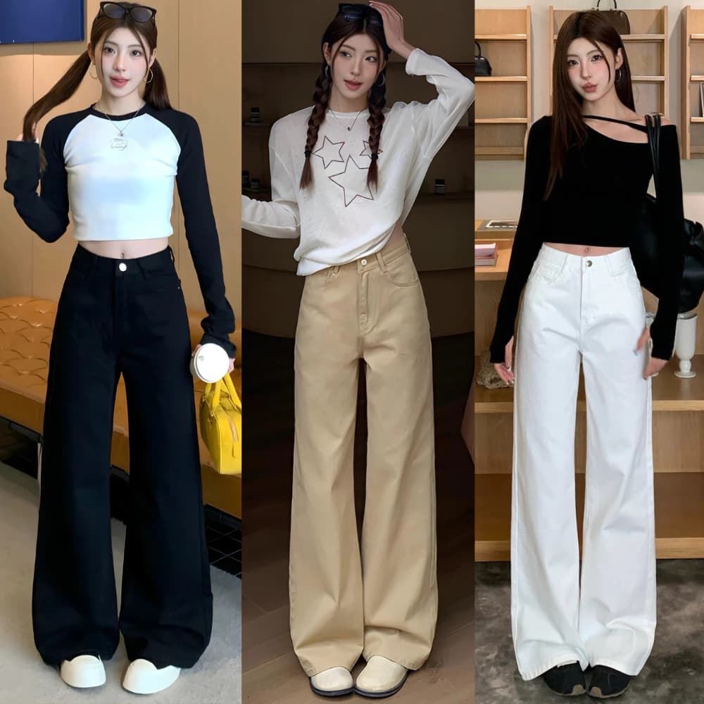 Quần Kaki Jeans ống suông  MIAA nhiều màu tôn dáng form unisex nam nữ