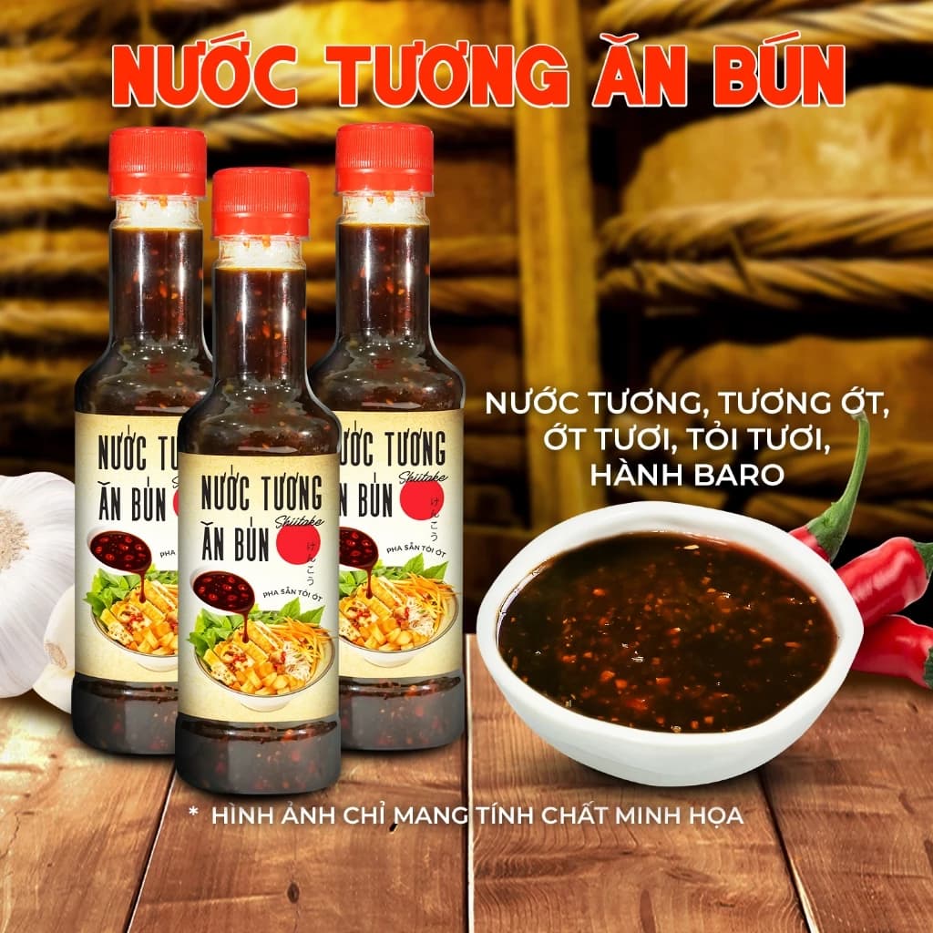 COMBO 3 CHAI Nước Tương Pha Sẵn Tỏi Ớt Ăn Liền Làng Chài Xưa 270g Ăn Bún Rất Ngon