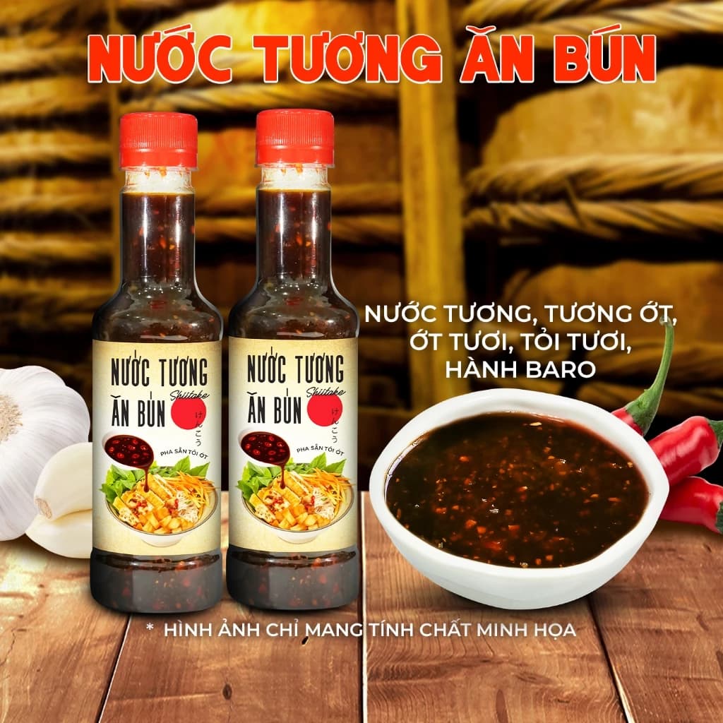 COMBO 2 CHAI Nước Tương Pha Sẵn Tỏi Ớt Ăn Liền Làng Chài Xưa 270g Ăn Bún Rất Ngon