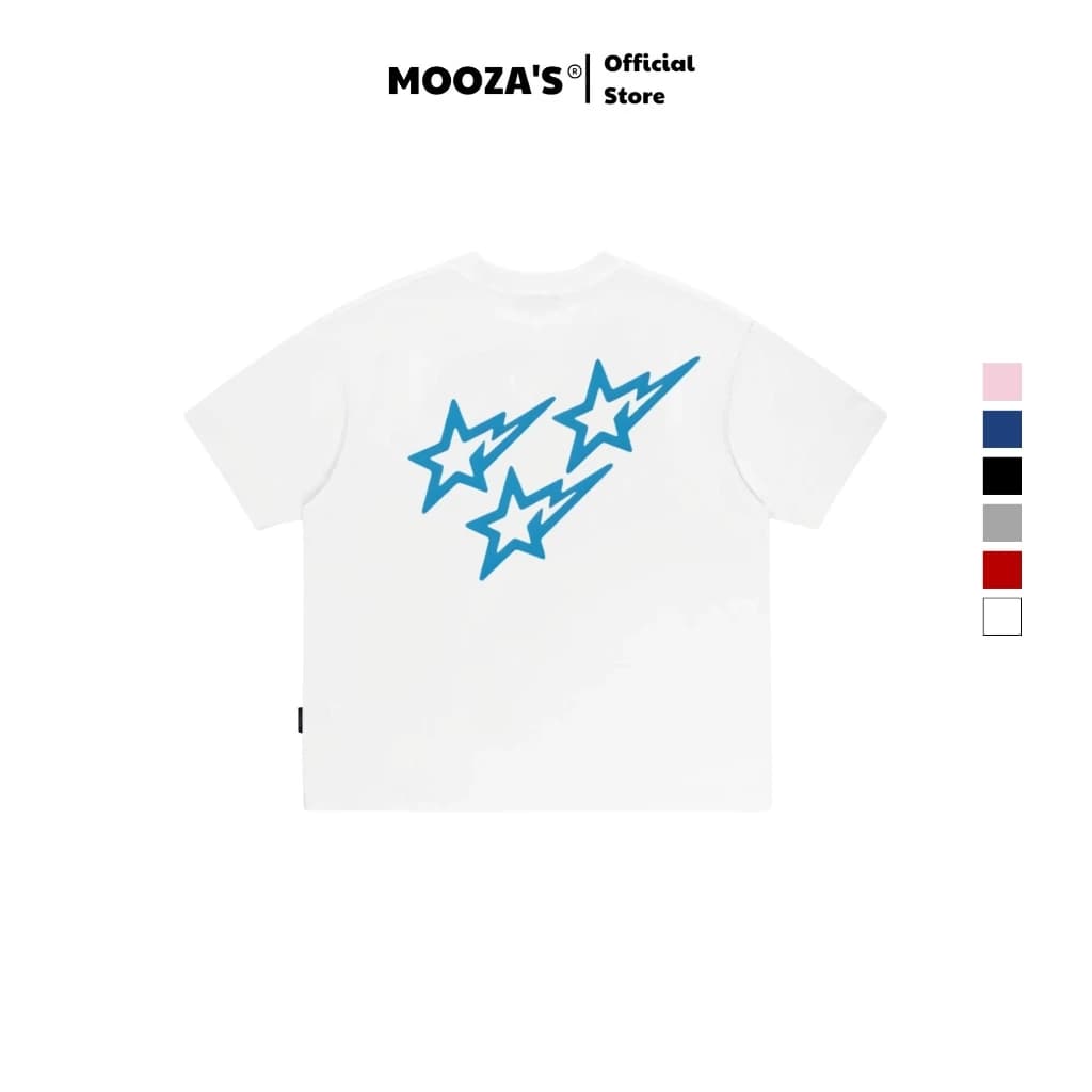 Áo Thun Mooza Star Club Semi-Oversized Tee 100% Cotton T-shirt Unisex - Áo Phông Nam Nữ Local Brand/ Maker
