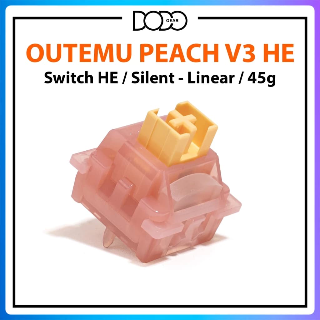 Switch Outemu Magnetic Silent Peach V3 HE Linear 45g công tắc bàn phím Switch Outemu Silent Peach V3 HE DoDo Gear