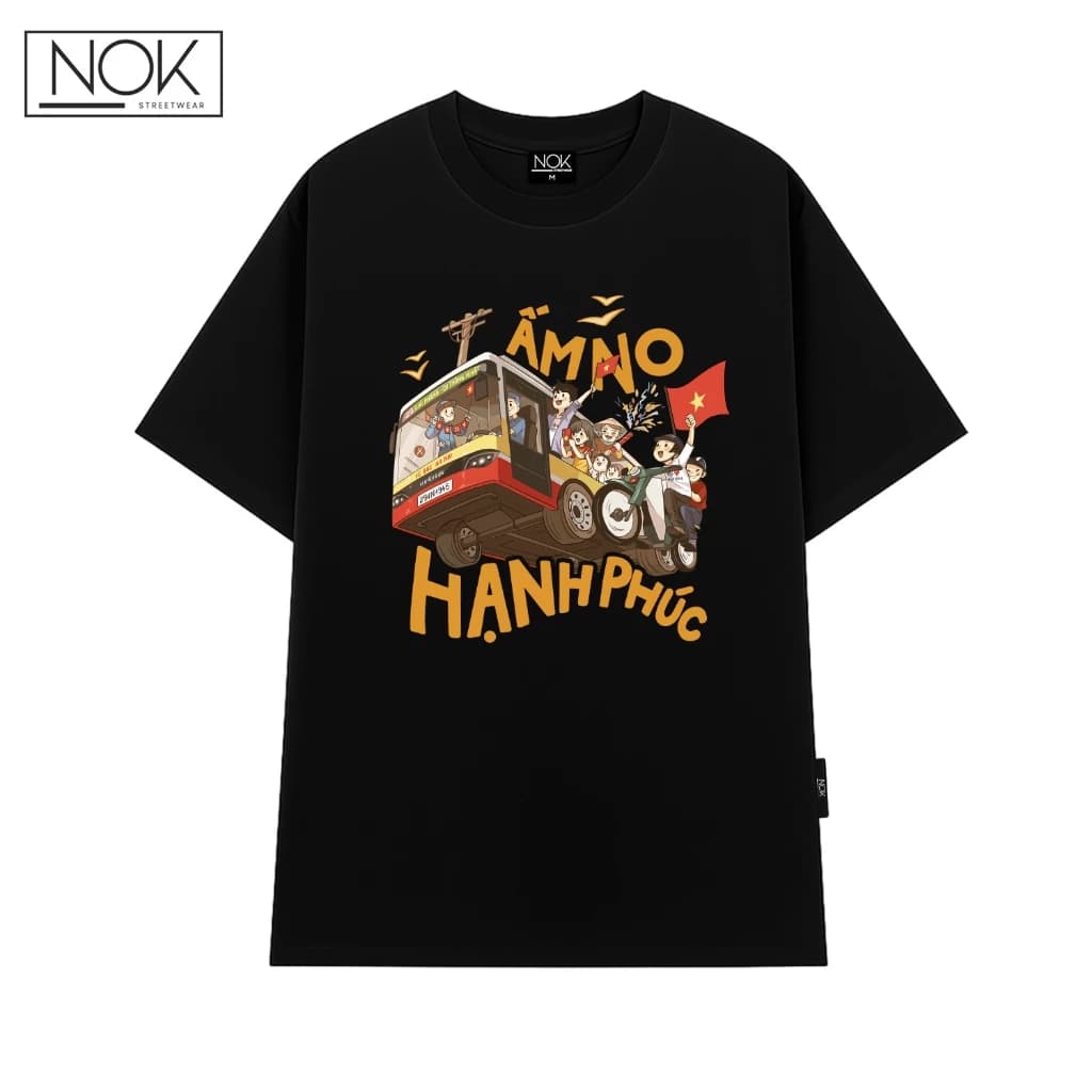 Áo thun Việt Nam Ấm no hạnh phúc form rộng unisex chất thun mềm mịn thoáng mát NOK - NS049