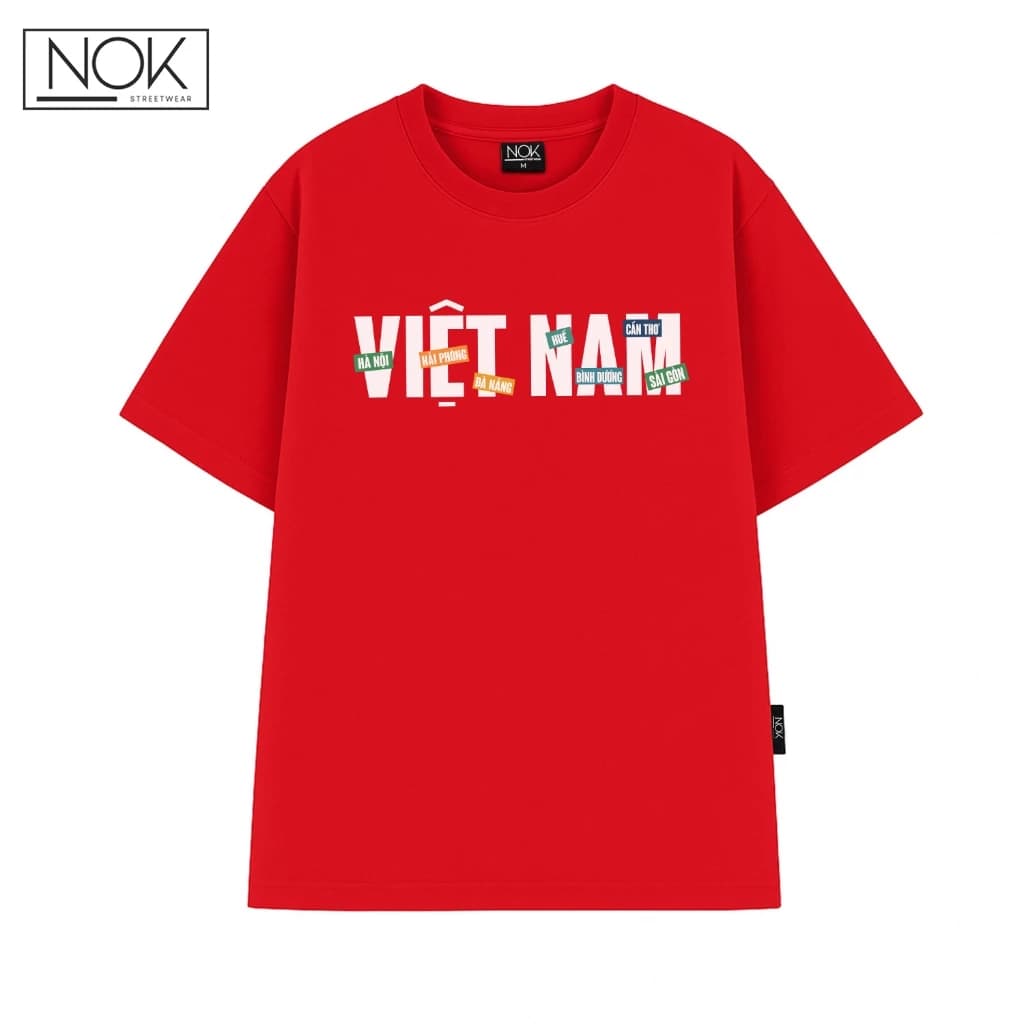 Áo thun Việt Nam form rộng nam nữ unisex, chất liệu cotton thoáng mát NOK-NS052