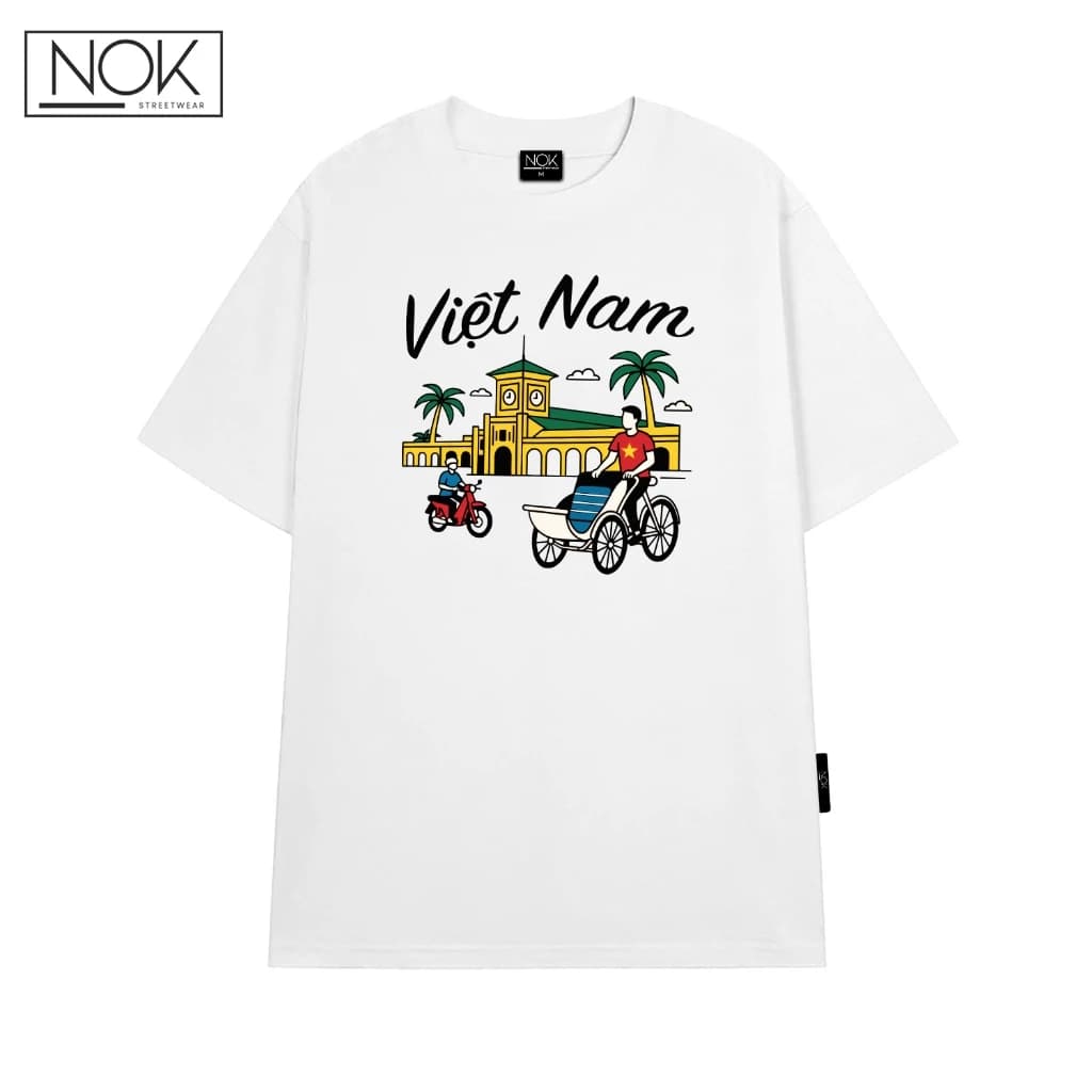 Áo thun Viêt Nam nam nữ form rộng unisex chất liệu cotton cao cấp NOK-NS056