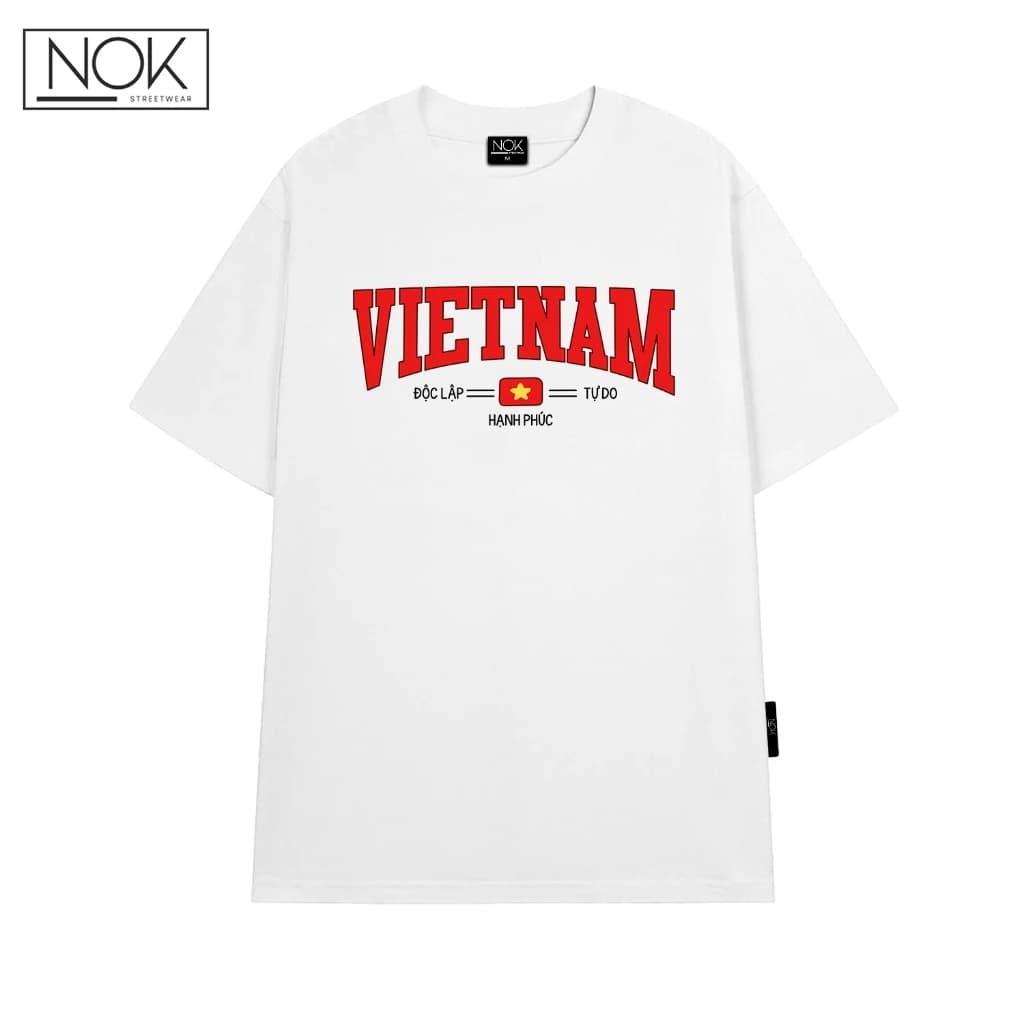Áo thun Việt Nam form rộng nam nữ unisex ,chất liệu cotton thoáng mát mềm mịn NOK-NS072
