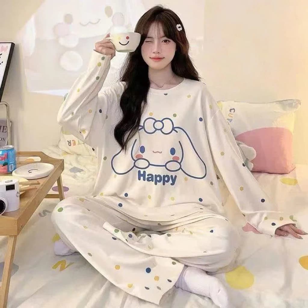 Đồ Bộ Mặc Nhà Nữ Dài Tay Quần Dài – Pijama Tay Dài Cotton/Lụa Cao Cấp, Thoải Mái Thoáng Mát, Thời Trang 2025