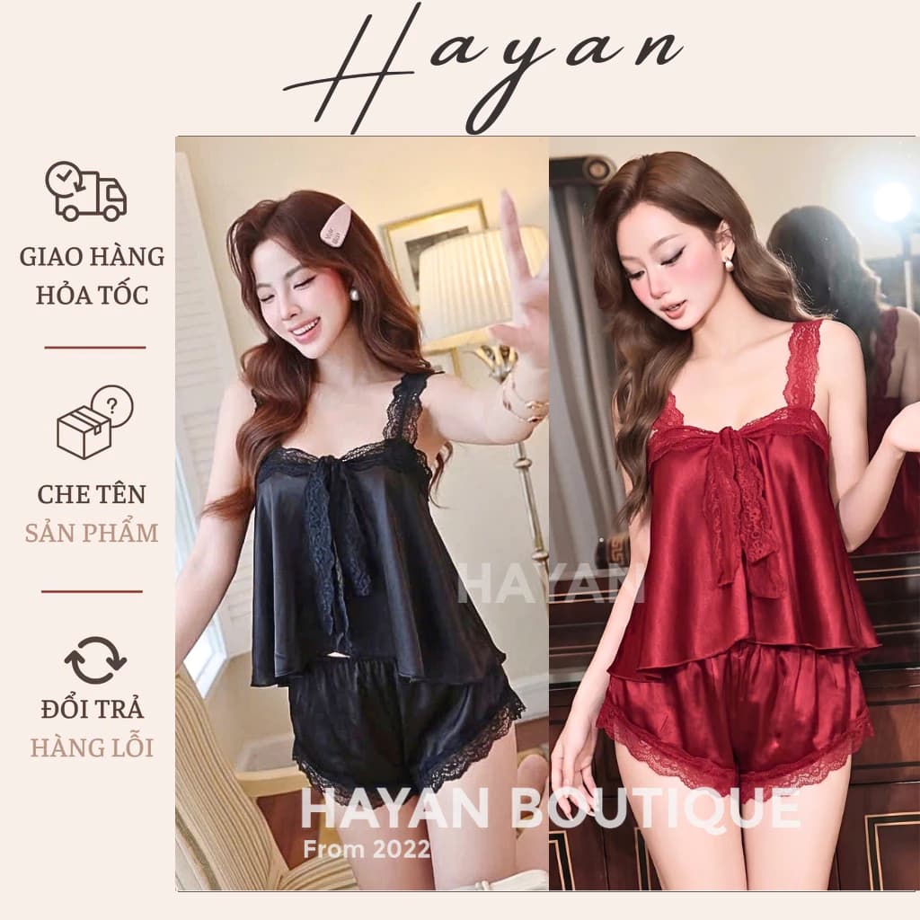 BN5 Bộ ngủ sexy 2s v1 babydoll croptop xẻ trước set đồ xoè hách dáng quyến rũ BN5
