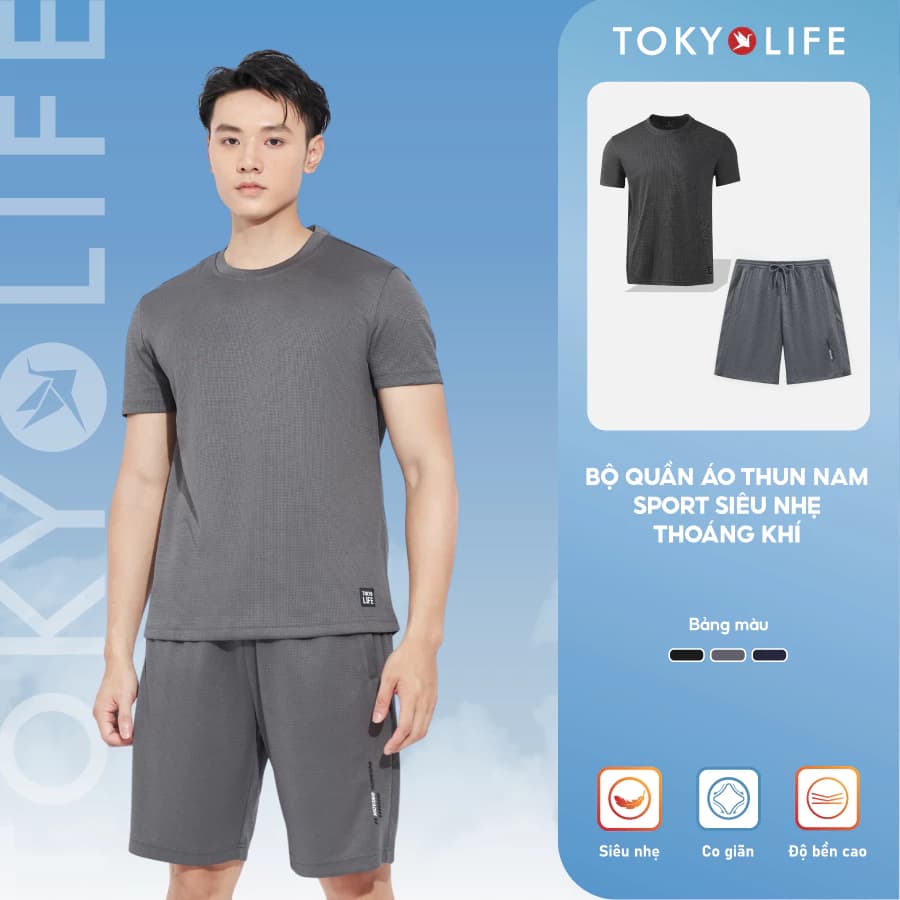 Bộ quần áo thun nam TOKYOLIFE năng động thể thao