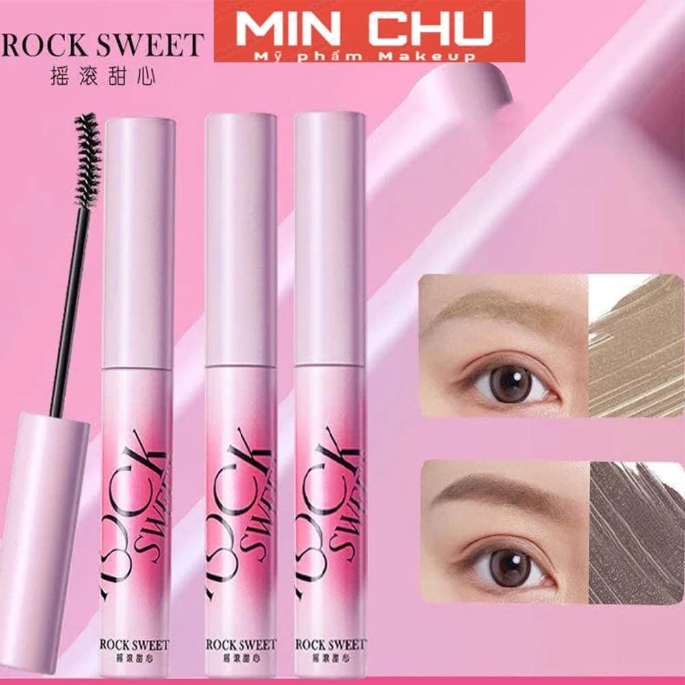 Mascara Lông Mày Rock Sweet ,Chuốt  Lông Mày 3.5g Gel Lì Mịn - Nâu Nhạt, Nâu Hồng, Xám Nâu, Nâu Đậm