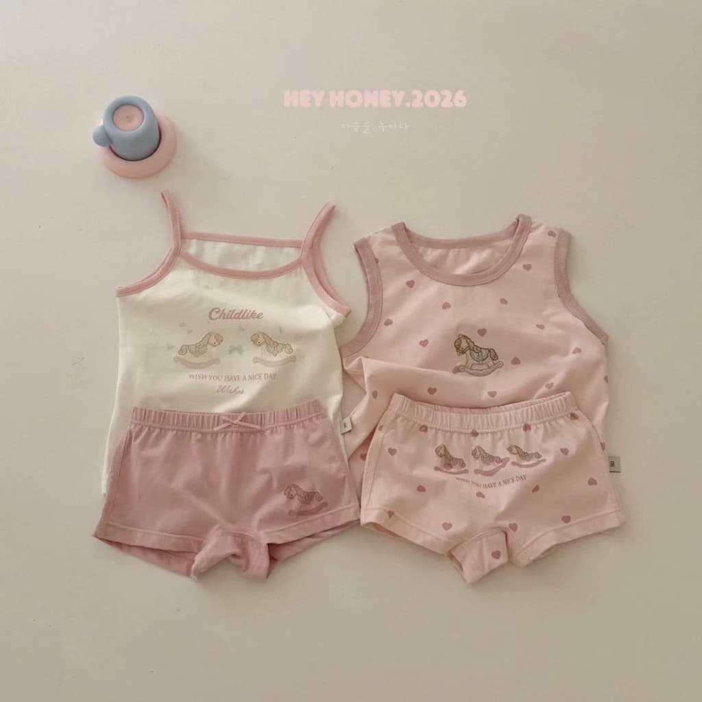 set 2 bộ 2 dây ba lỗ HỒNG cho bé gái xinh xỉu vải cotton chính phẩm mềm mát thoáng thấm hút mồ hôi