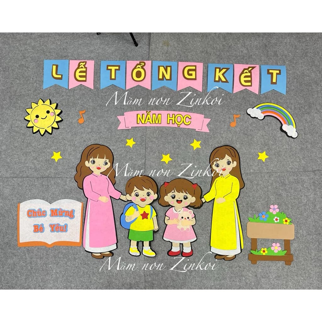 Sét trang trí lễ tổng kết 4. sét trang trí lễ tổng kết mầm non, sét trng trí lễ tổng kết tiểu học..