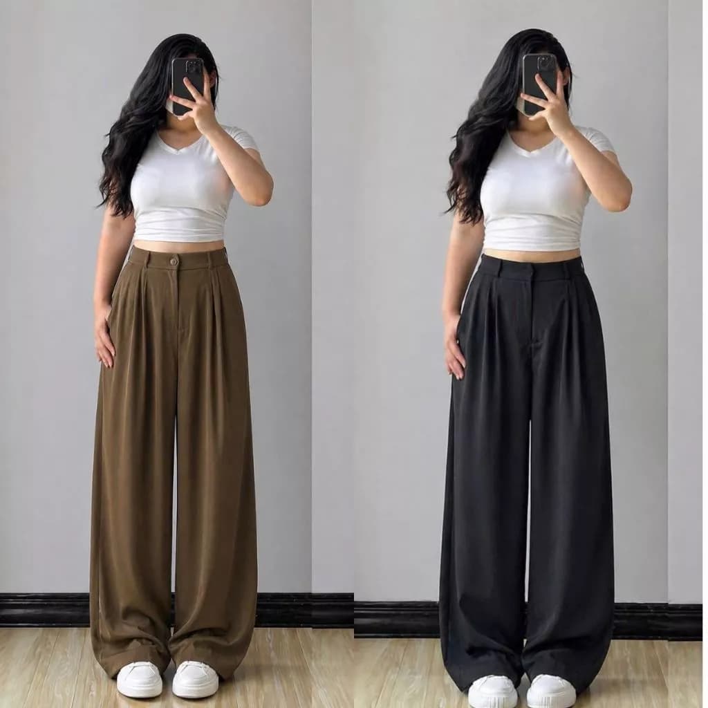 Quần Suông Ống Rộng Che Đùi BigSize Nữ 60-95kg , Quần Dài Kiểu Lên Phom Che Khuyết Điểm Q552