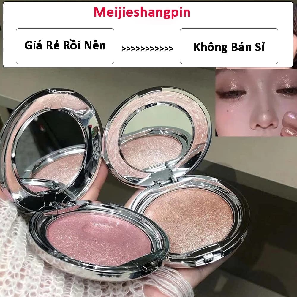 Phấn Bắt Sáng Kakashow Mashed Potato Highlighter, Nhũ Mắt Bắt Sáng Chống Nước Lâu Trôi