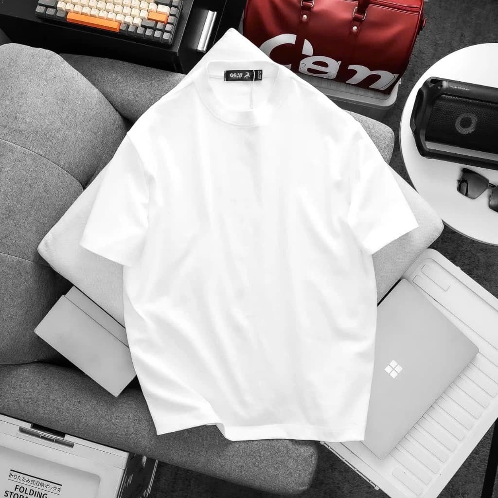 AT01 - Áo thun nam oversize basic cotton 100% 300GSM form rộng unisex – Tee Goat SS26