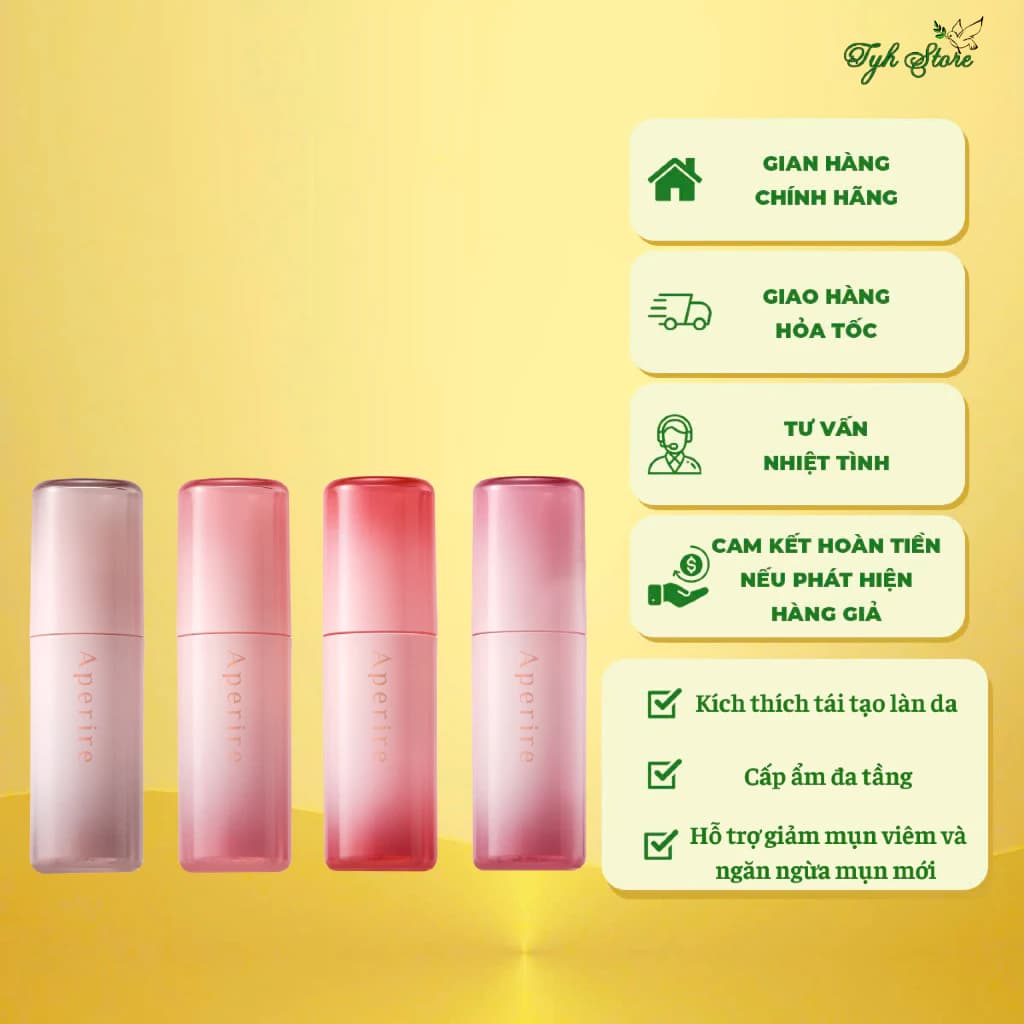 Son Tint Bóng Trong Veo Căng Mọng Aperire Breeze Dewy Tint 4.5g
