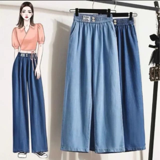 Quần jeans giấy ống suông cạo chun co dãn nhiều màu cho nữ Mã 26