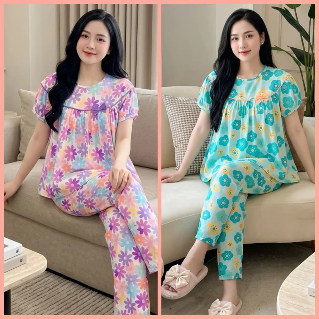 ĐỒ BỘ NỮ MẶC NHÀ - TOLEXINH [40kg-73kg]  set Bộ tole tay ngắn quần dài [FORM RỘNG BABYDOLL]