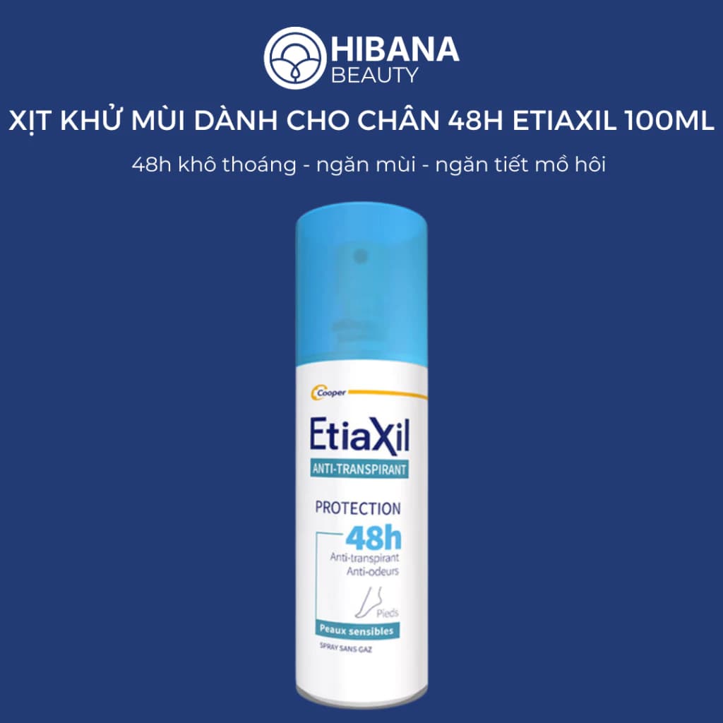 Xịt Khử Mùi Và Ngăn Mồ Hôi Dành Cho Chân 48h Etiaxil 100ml