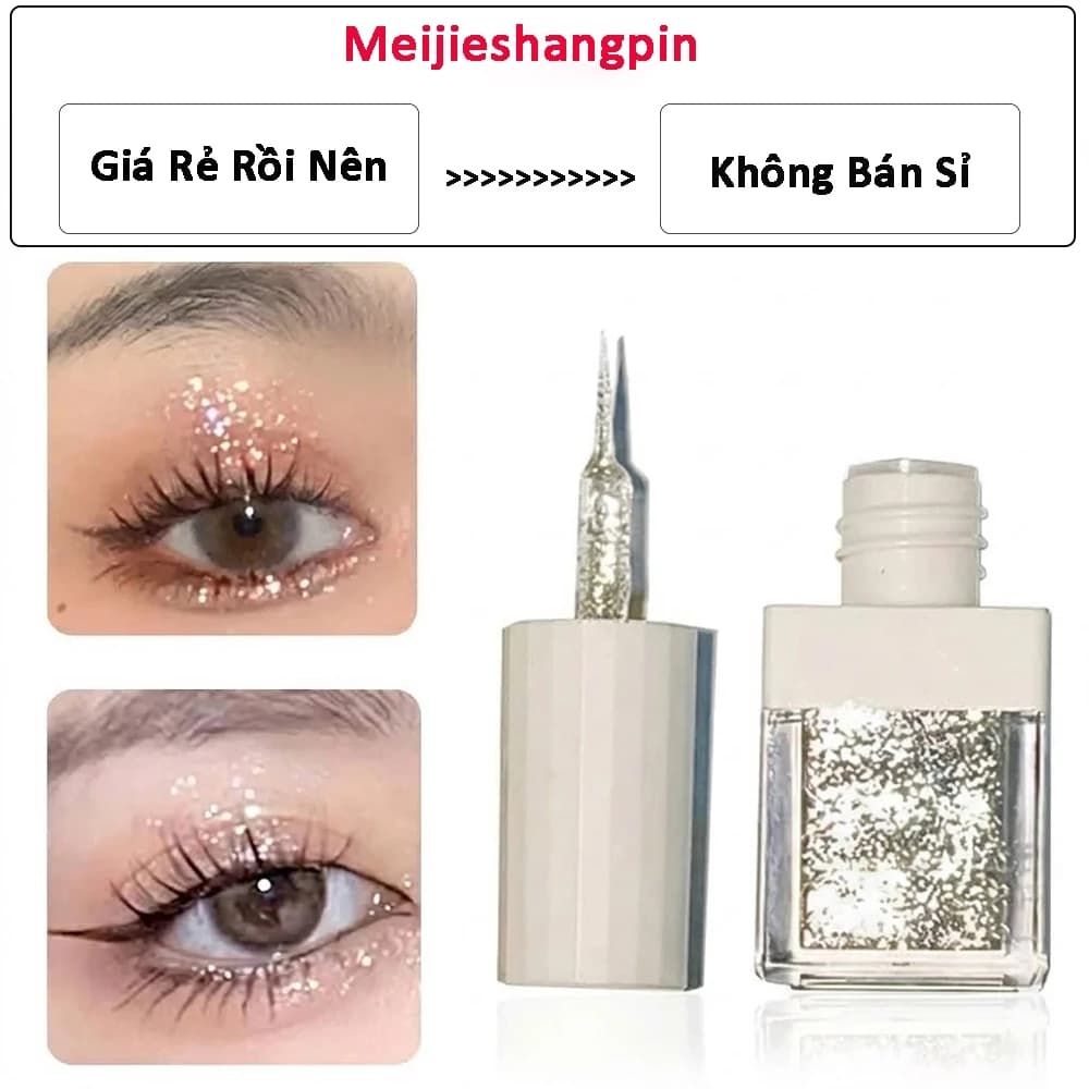 Gege Bear Phấn Mắt Dạng Lỏng Ánh Nhũ Lấp Lánh Không Thấm Nước