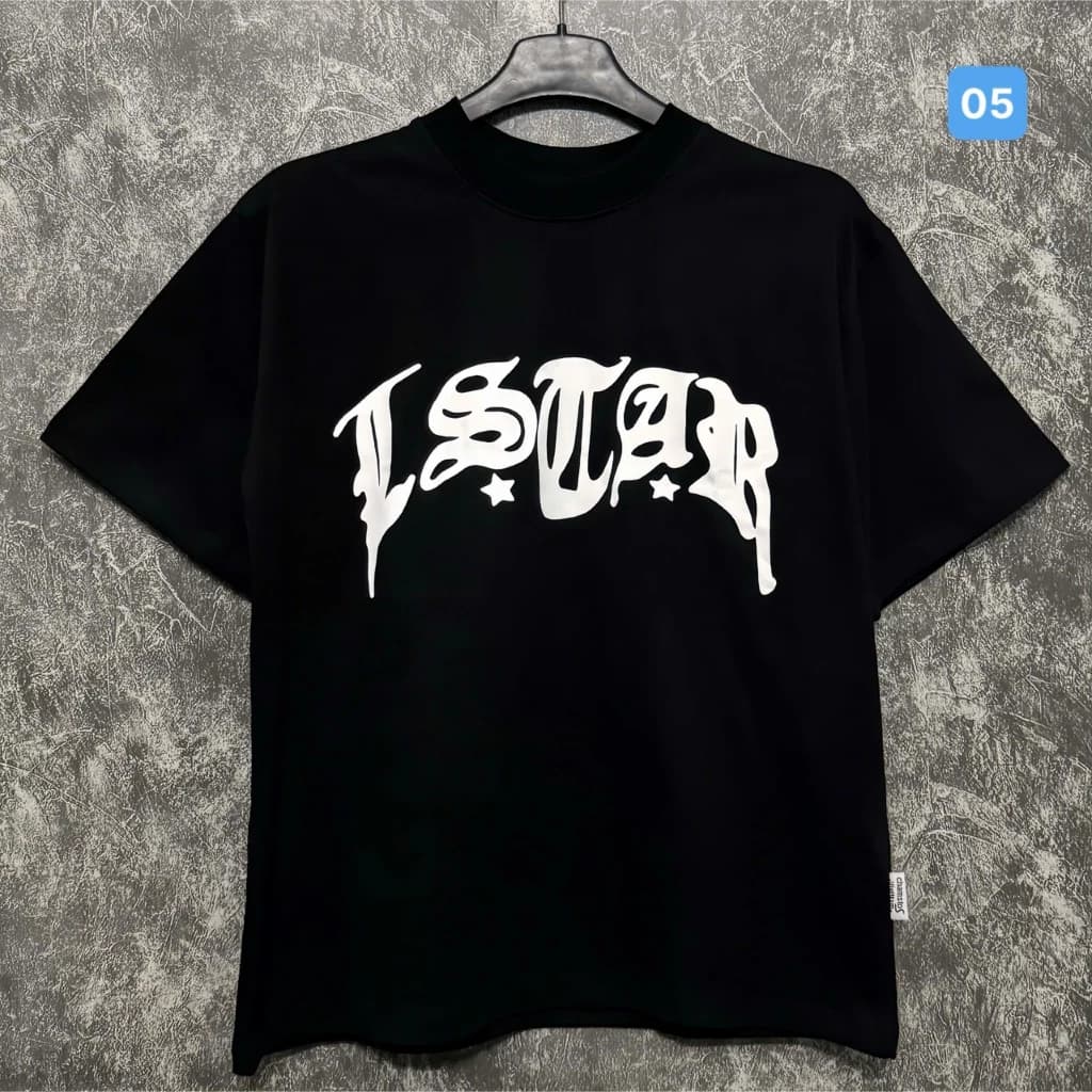 Áo thun nam LOCAL BRAND phong cách Unisex from rộng - ACT05 Cotton co giãn 2 chiều nam nữ màu đen in chữ trắng cỗ tròn