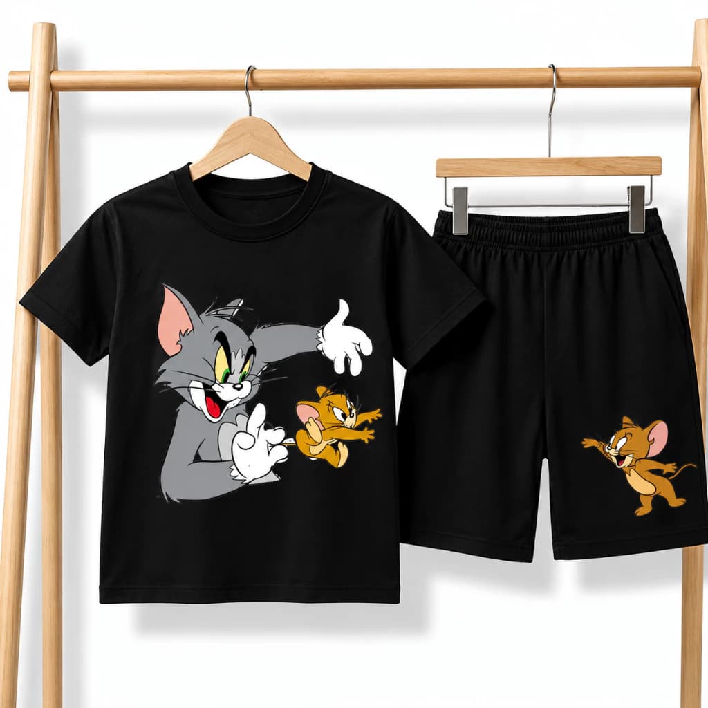 Bộ thun mèo tôm cho bé 10-20Kg co dãn không bai xù