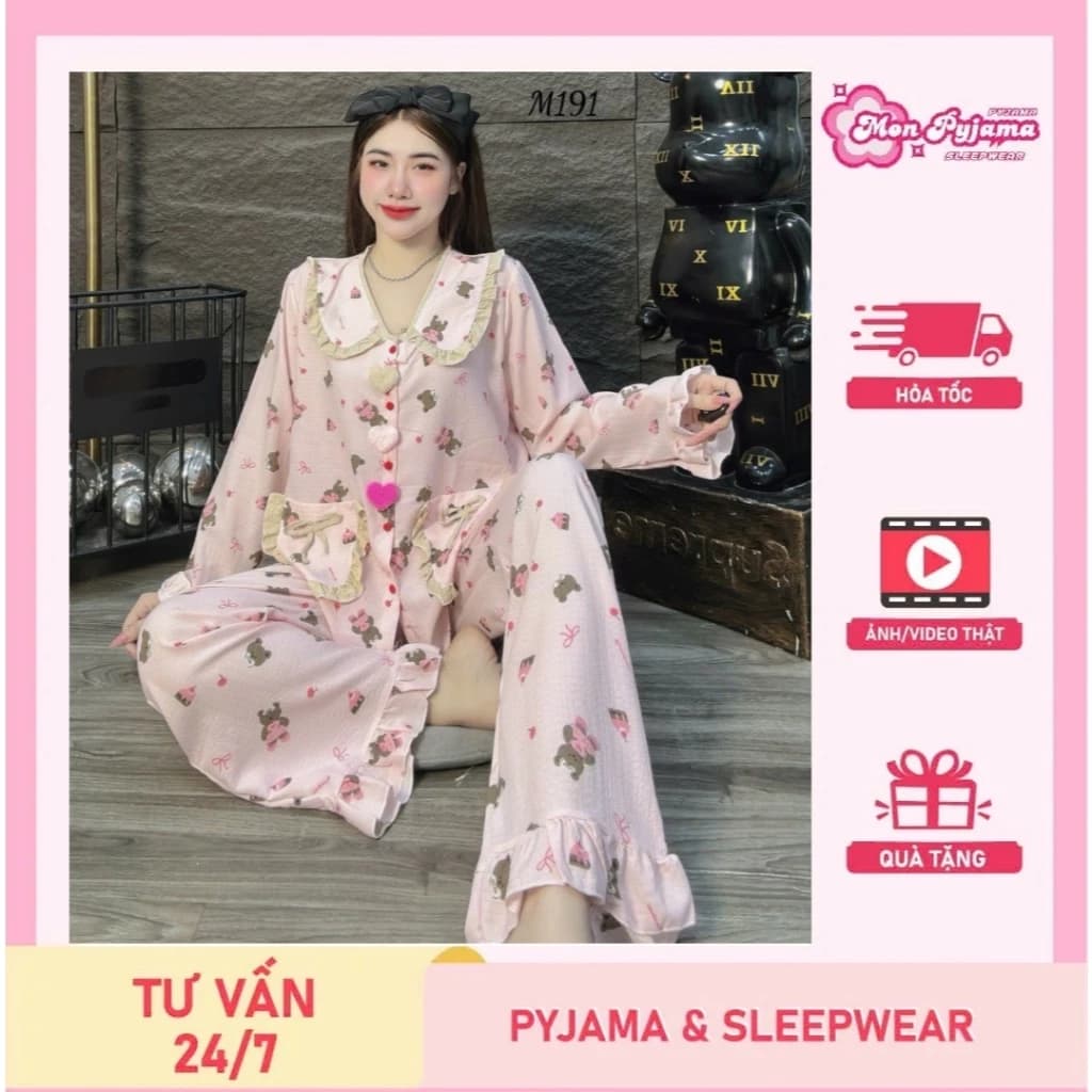 Đồ bộ nữ đồ mặc nhà, đồ ngủ nữ dễ thương, đồ xinh đũi tiểu thư cao cấp nhiều họa tiết hottrend [49].
