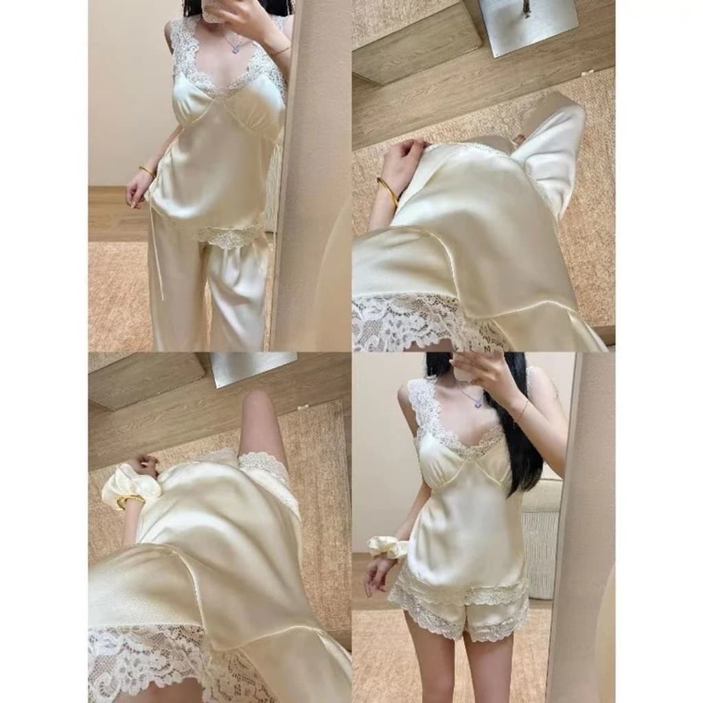 [ 𝓣𝓱𝓮𝓫𝓮𝓮𝓷_𝓼𝓽𝓸𝓻𝓮] Bộ Lụa siêu xinh mặc tôn dáng sang chảnh QC CC