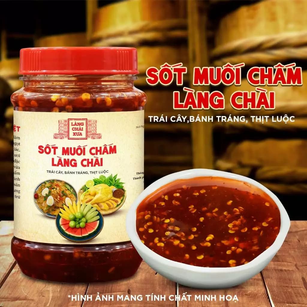 Sốt muối chấm Làng Chài Xưa 290g chấm mọi thứ trái cây bánh tráng thịt luộc hải sản nướng