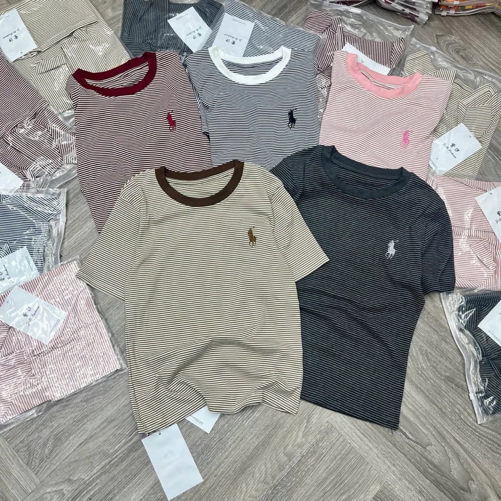 🐴 ÁO THUN KẺ TĂM THÊU NGỰA POLO – BASIC, SÀNH ĐIỆU & CỰC TÔN DÁNG 🐴