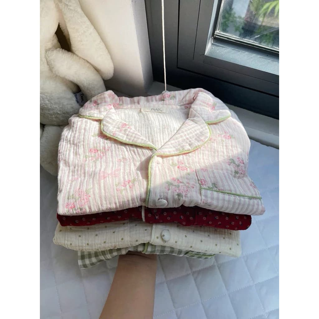 đồ ngủ nữ xô muslin cổ truyền thống ( có màu mới)size từ 38-80kg
