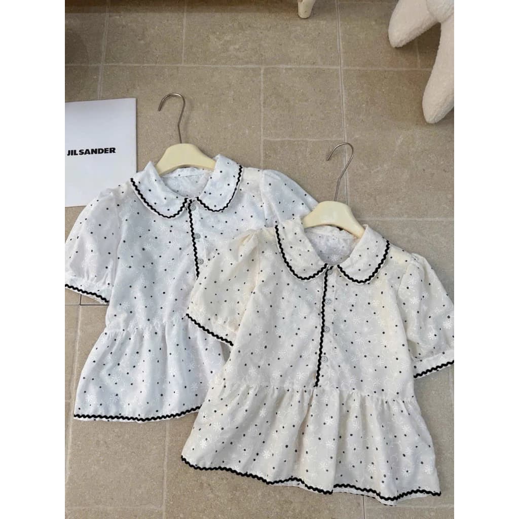 🎀 ÁO TƠ ĐỐM CỔ SEN PEPLUM - DIỆN LÀ XINH, NHÌN LÀ MÊ! 🎀