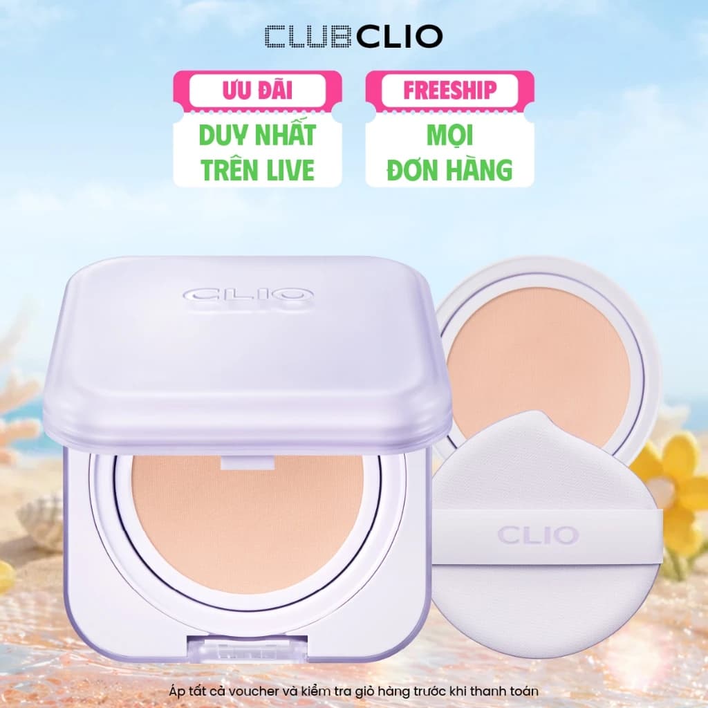 [LIVE] Phấn Nước Mịn Lì, Che Phủ Lỗ Chân Lông Clio Kill Cover Mesh Blur Cushion (15gx2)