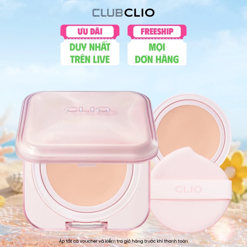 [LIVE] Phấn Nước Hiệu Ứng Căng Bóng Clio Kill Cover Mesh Glow Essential Cushion SPF50+ PA++++ (15Gx2)