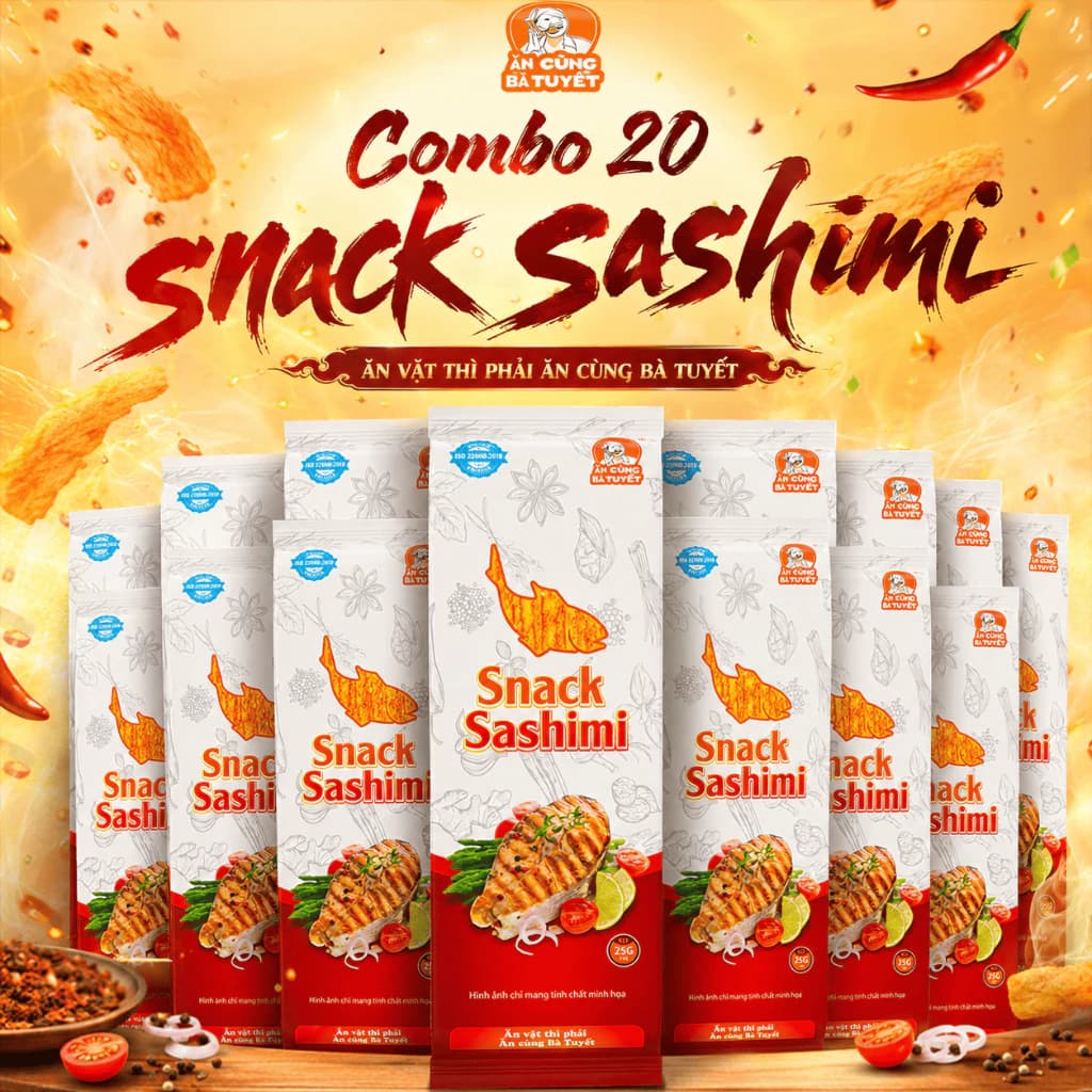Combo 20 snack sashimi - ĂN CÙNG BÀ TUYẾT M5