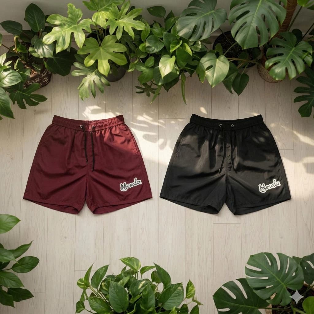 Quần Short Gió 1 Lớp Cạp Chun Mon.cle Sẵn 3 Màu Đơn Giản Dành Cho Nam Nữ trend_store