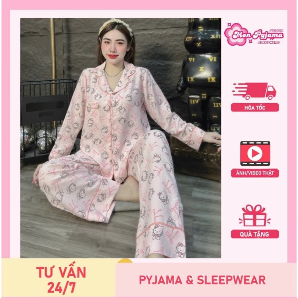 Đồ bộ nữ đồ mặc nhà, đồ ngủ nữ dễ thương, đồ xinh đũi tiểu thư cao cấp nhiều họa tiết hottrend [28].