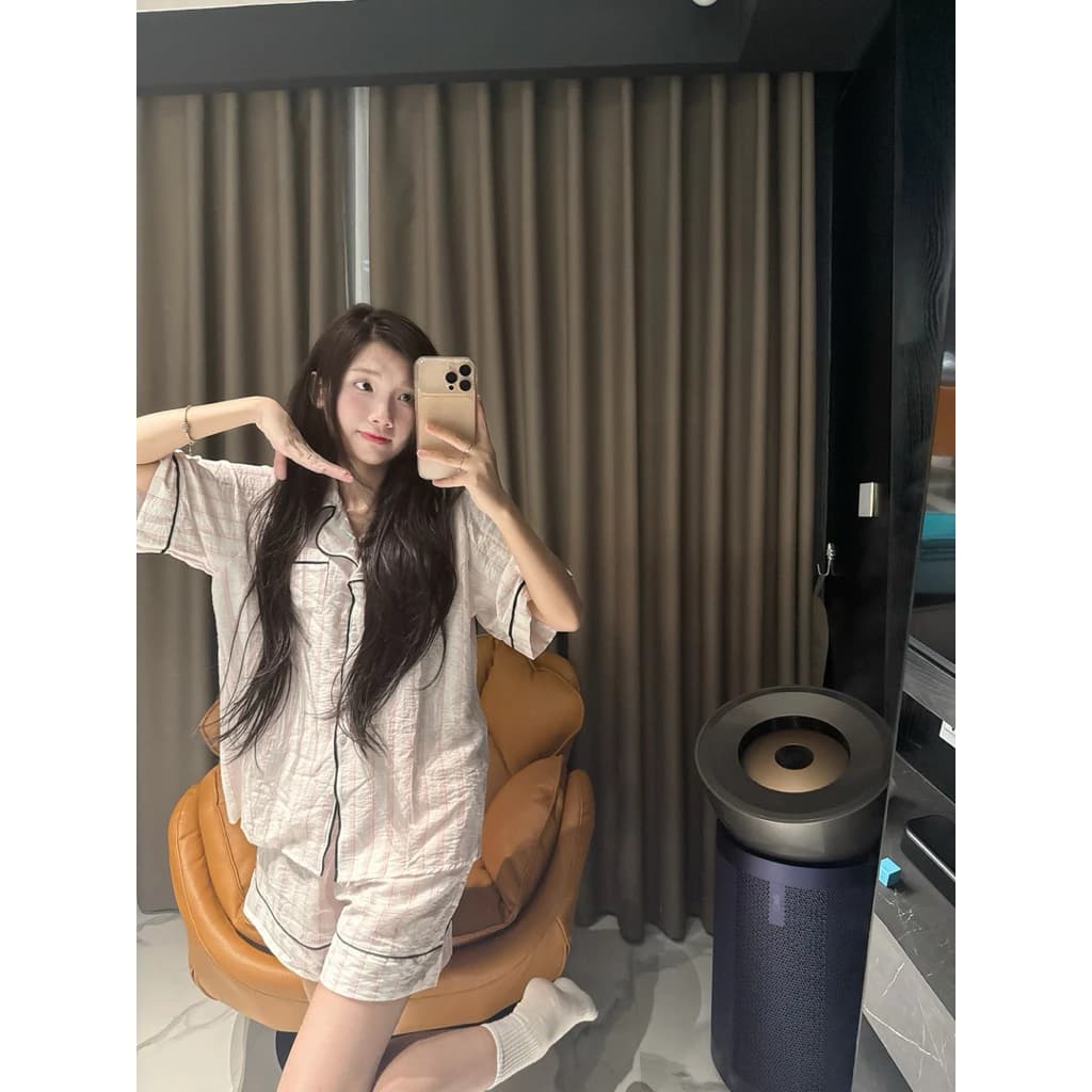 (Cộc - Cộc tay) Set bộ pijama viền né 3 SỌC STRIPED mềm mại hè ChunChun